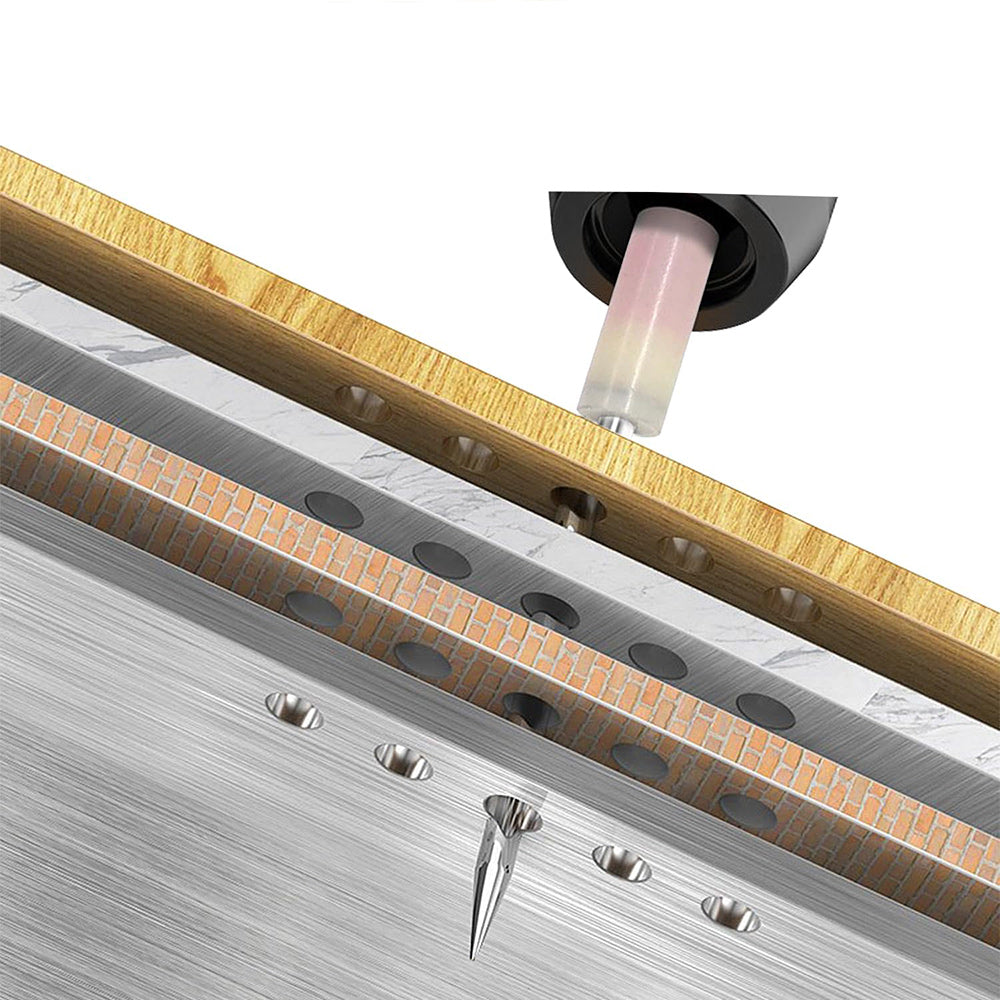 Set 100 chiodi tondi in acciaio 27 mm per pistola sparachiodi manuale accessori per il fai da te