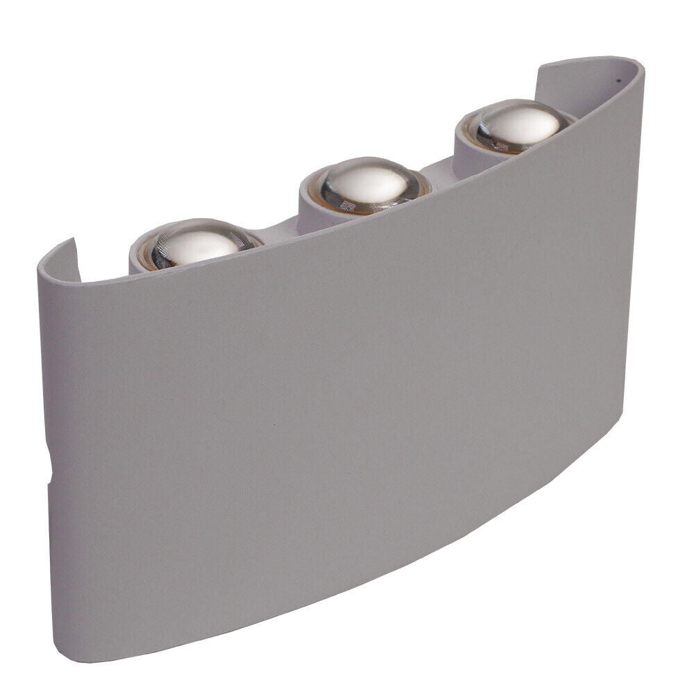 Applique a doppia emissione di luce 6 led 16 watt up & down lampada da muro grigio con tecnologia cct tre colorazione di luce IP65