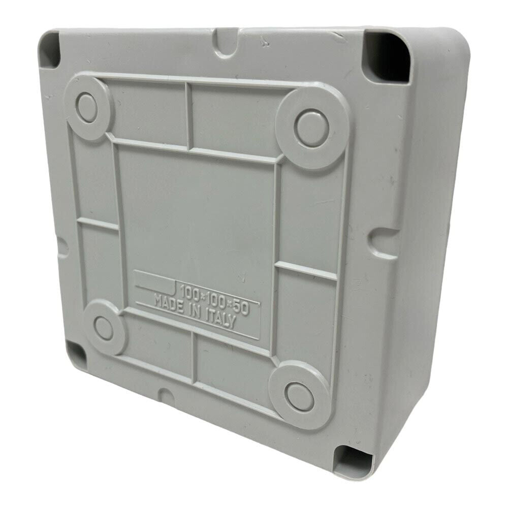 Scatola di derivazione quadrata box con coperchio con viti con pareti lisci tenuta stagna IP56 100xx100x50 mm