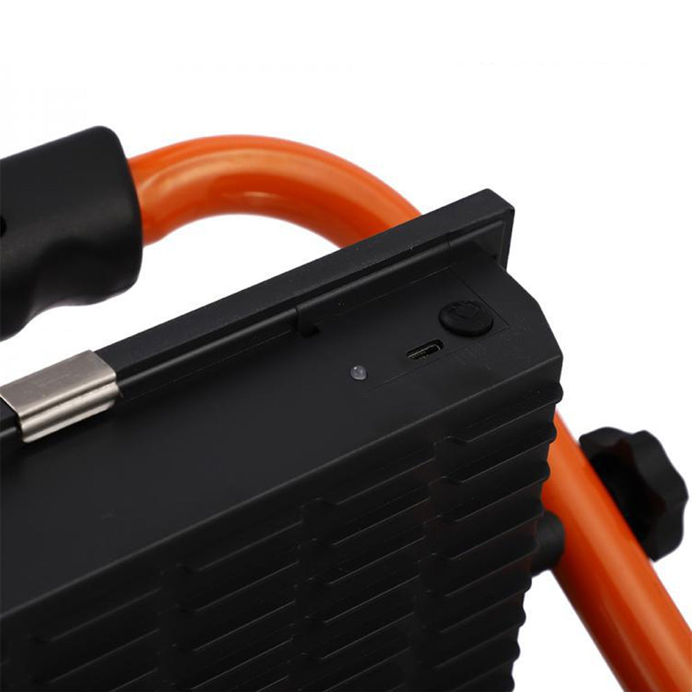 Faro a led 100 watt ricaricabile a batteria faretto per edilizia cantiere portatile dimmerabile 3 modalità di luce IP66