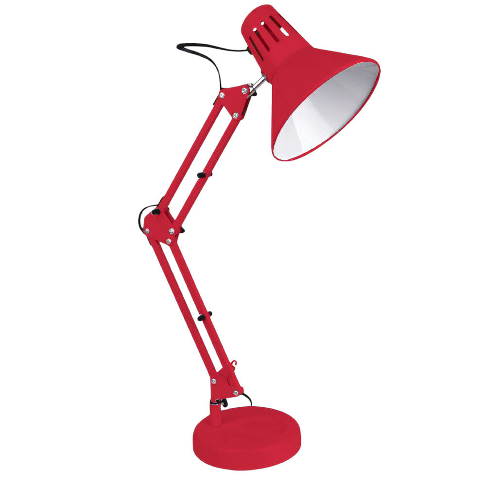 Lampada da scrivania con braccio snodabile luce da tavolo in metallo orientabile con morsetto incluso attacco per lampadine E27