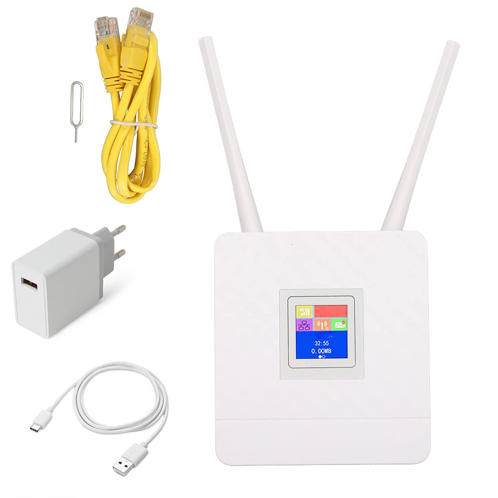 Modem doppia connessione dual mode 4G con slot scheda sim hotspot lan router wi fi 150 Mbps due antenne