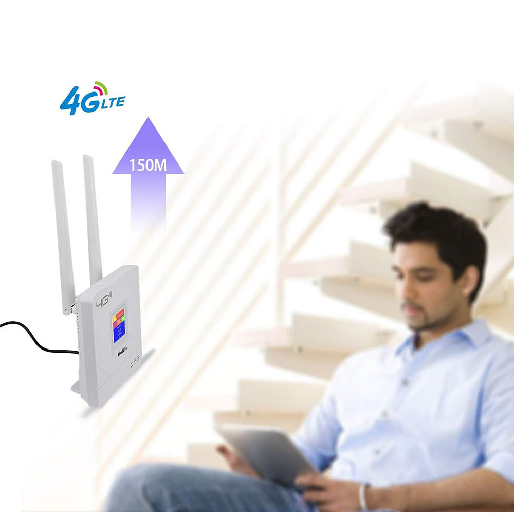 Modem doppia connessione dual mode 4G con slot scheda sim hotspot lan router wi fi 150 Mbps due antenne