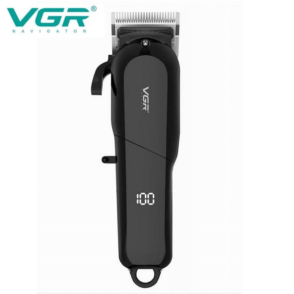 Rasoio tagliacapelli VGR HAIR CLIPPER ricaricabile per barba capelli con 6 pettinini leva conica display 118