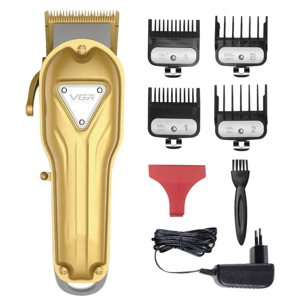 Rasoio tagliacapelli HAIR CLIPPER ricaricabile portatile per barba capelli basette corpo con 4 pettinini leva regolabile 133
