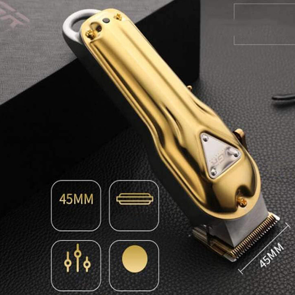 Rasoio tagliacapelli HAIR CLIPPER ricaricabile portatile per barba capelli basette corpo con 4 pettinini leva regolabile 133