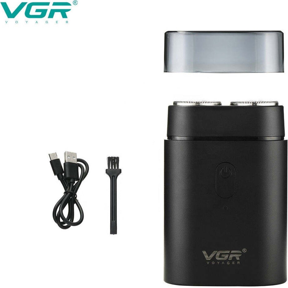 Rasoio ricaricabile VGR MEN’S SHAVER mini rasoio portatile per barba doppia testina di precisione 341