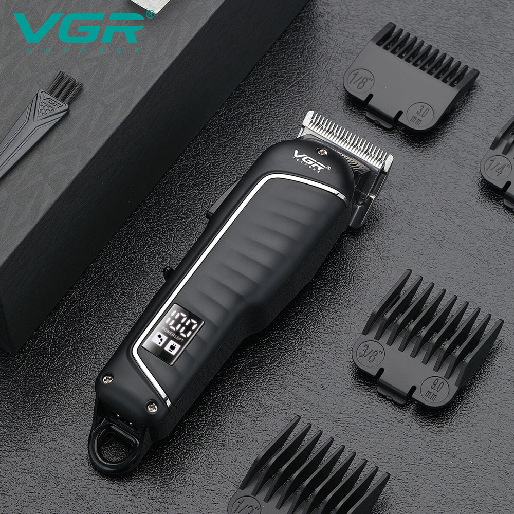 Rasoio tagliacapelli VGR HAIR CLIPPER 4 pettinini per barba capelli taglia capelli ricaricabile con leva conica
