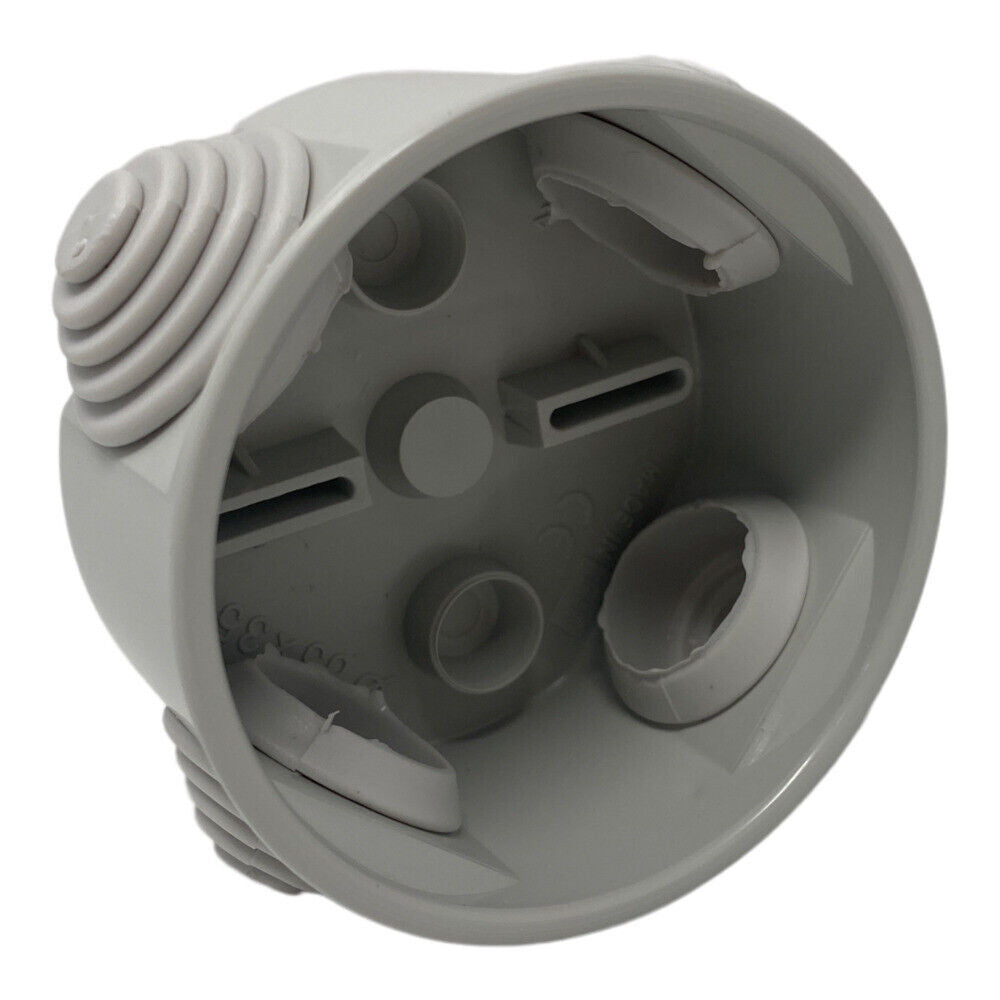 Scatola di derivazione tonda box con coperchio a pressione 4 passacavi tenuta stagna IP44 Ø 65x35 mm