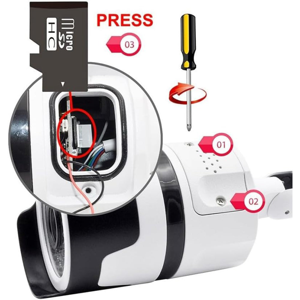 Telecamera per videosorveglianza wi fi 36 led infrarossi Ip camera con lente da 3.6 mm hd 1080P 3.0Mpx con App