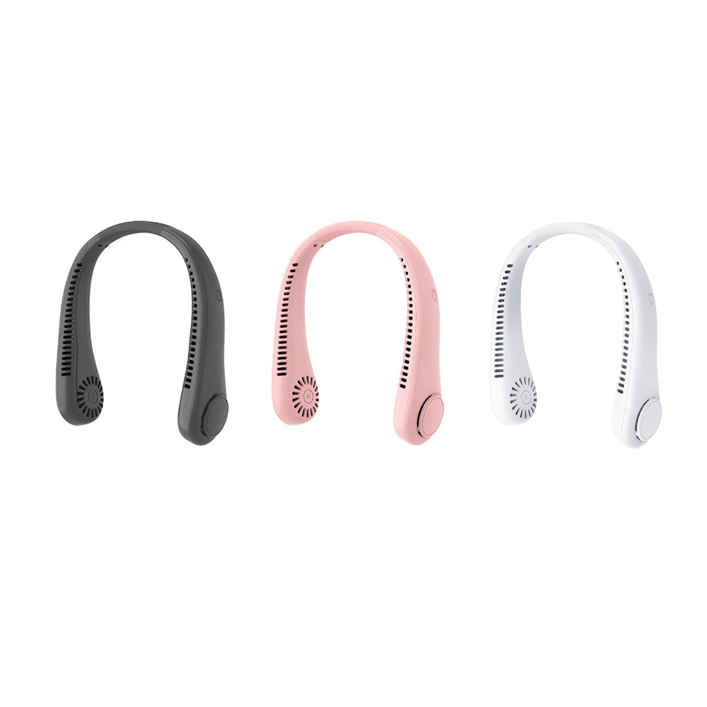Ventilatore da collo portatile regolabile a 3 velocità ventola ricaricabile usb vari colori