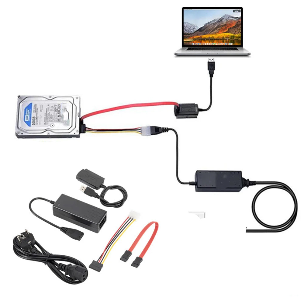 Cavo adattatore convertitore IDE sata 3,5 e 2,5" HD pc porta USB 2.0 hard disk