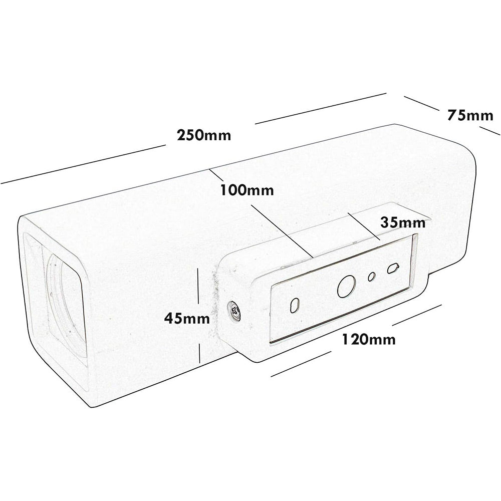 Applique da parete doppia emissione in gesso a cubo verniciabile con attacco gu10 110x70mm poratafaretto UP & DOWN