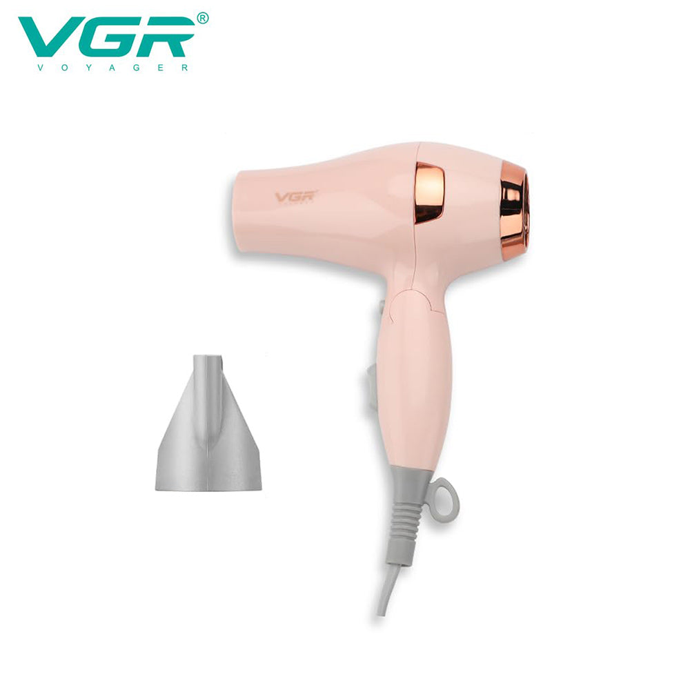 Asciugacapelli VGR HAIR DRYER da viaggio 1000 watt phon pieghevole 2 velocità con gancio