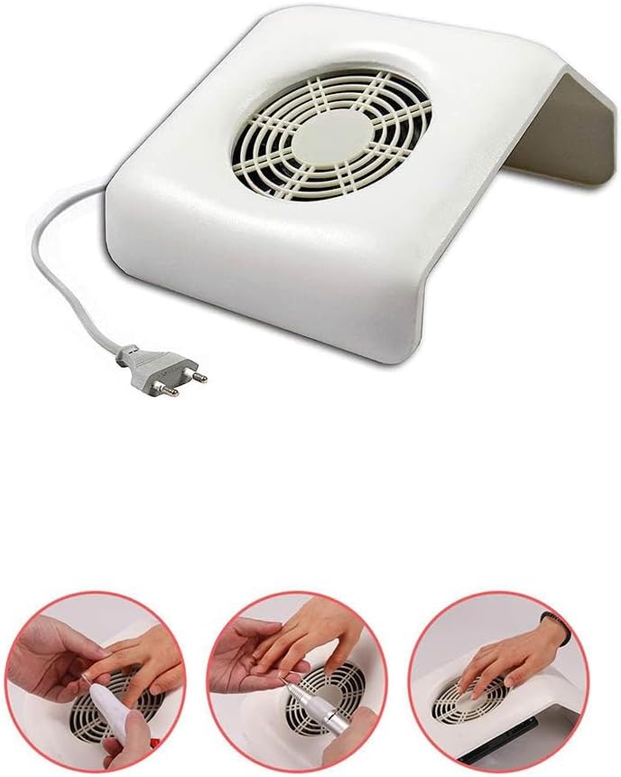 Aspiratore elettrico da tavolo per polveri della limatura unghie 1 ventola 7 pale con sacchetti nail art imbottito