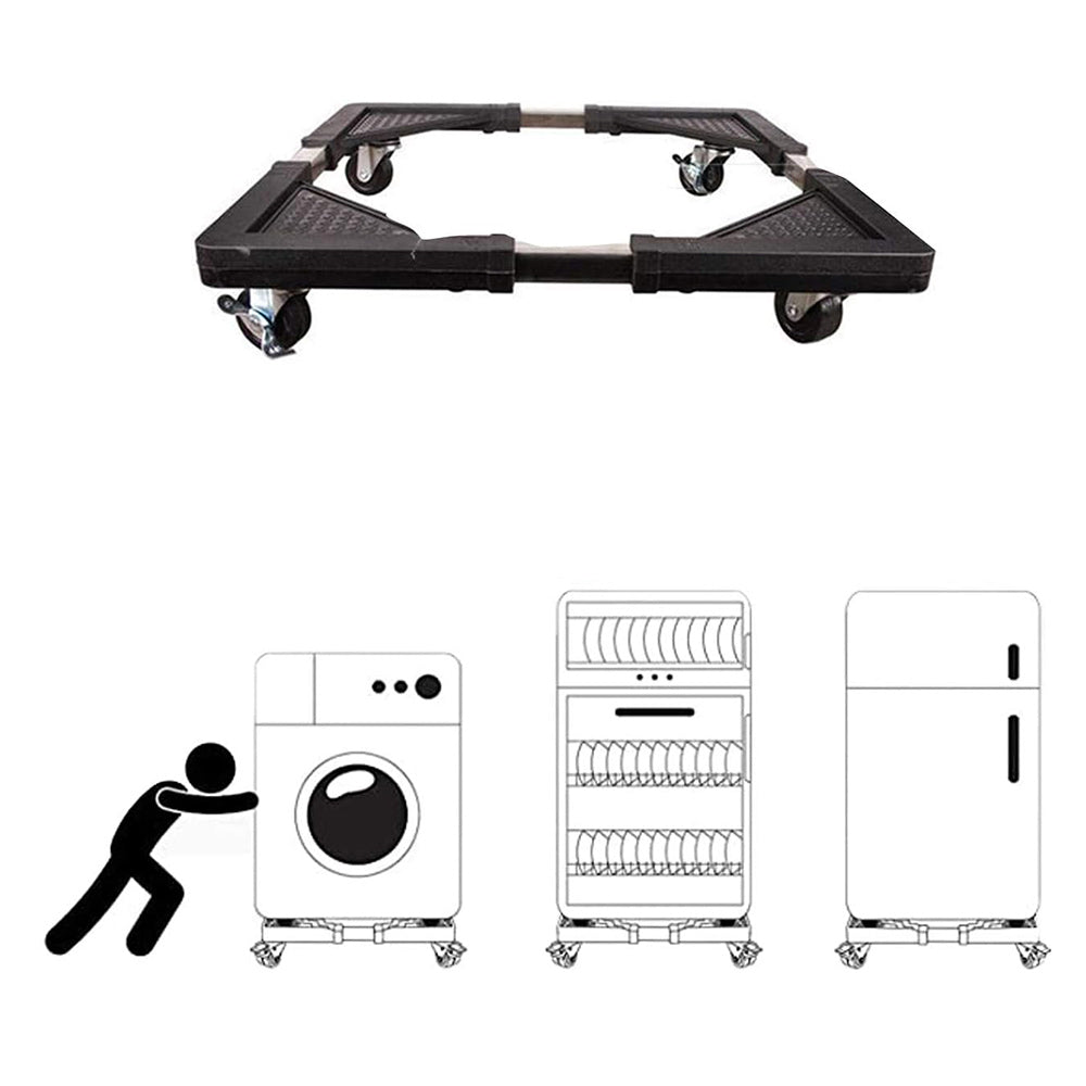 Base supporto per elettrodomestici carrello estensibile 40 – 60 cm con rotelle per frigorifero lavatrice asciugatrice