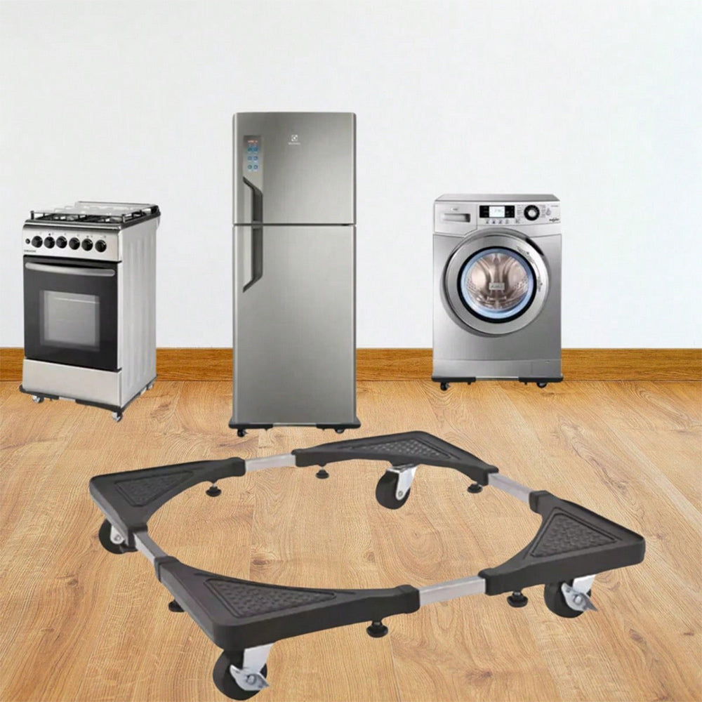Base supporto per elettrodomestici carrello estensibile 40 – 60 cm con rotelle per frigorifero lavatrice asciugatrice