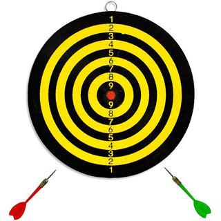 Bersaglio tiro a segno freccette 22 cm gioco doppio lato con gancio