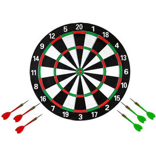 Bersaglio tiro a segno freccette 36 cm gioco doppio lato con gancio