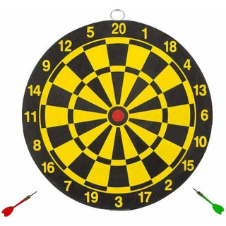 Bersaglio tiro a segno freccette 25 cm gioco doppio lato con gancio