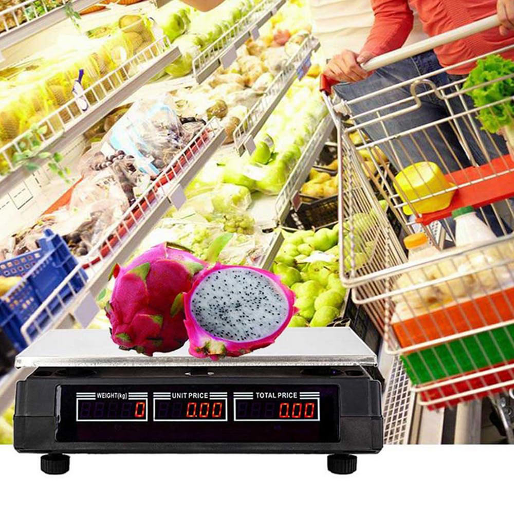 Bilancia digitale elettronica peso max 40 kg 6 display retroilluminati divisione 2 gr peso minimo 200 gr