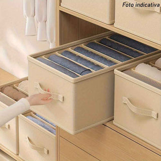 Scatola box pieghevole 9 scomparti contenitore per armadi 36x20x25 cm
