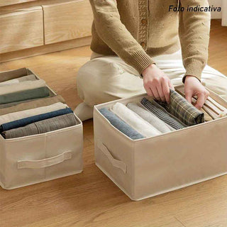 Scatola box pieghevole 9 scomparti contenitore per armadi 36x20x25 cm