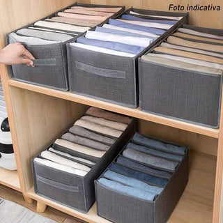 Scatola box pieghevole 9 scomparti contenitore per armadi 36x20x25 cm