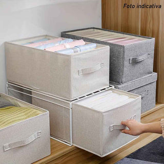 Scatola box pieghevole 9 scomparti contenitore per armadi 36x20x25 cm