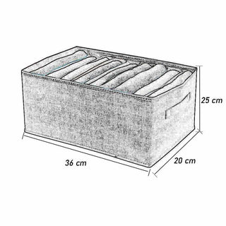Scatola box pieghevole 9 scomparti contenitore per armadi 36x20x25 cm