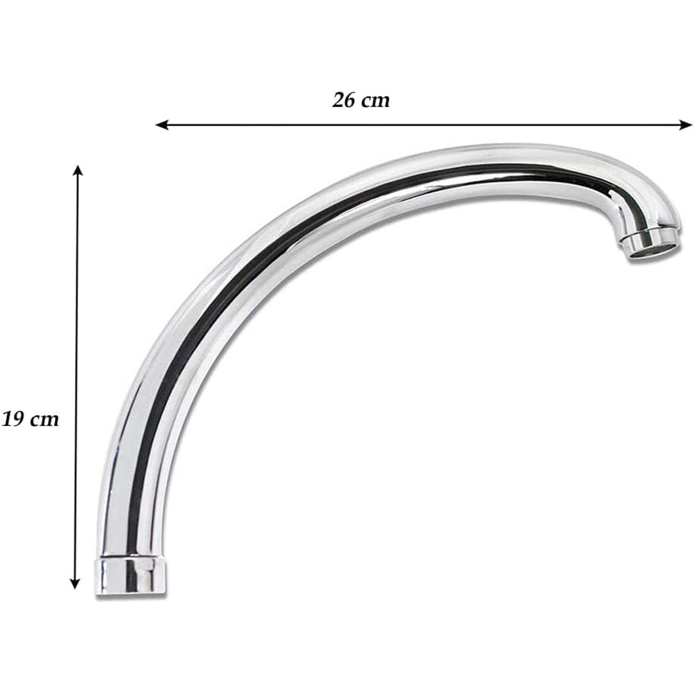 Canna di ricambio curva bassa per miscelatore da lavello attacco universale 2.7 cm