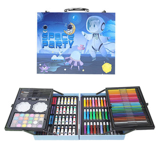 Set valigetta artista 145 pezzi colori pittura per bimbo bimba