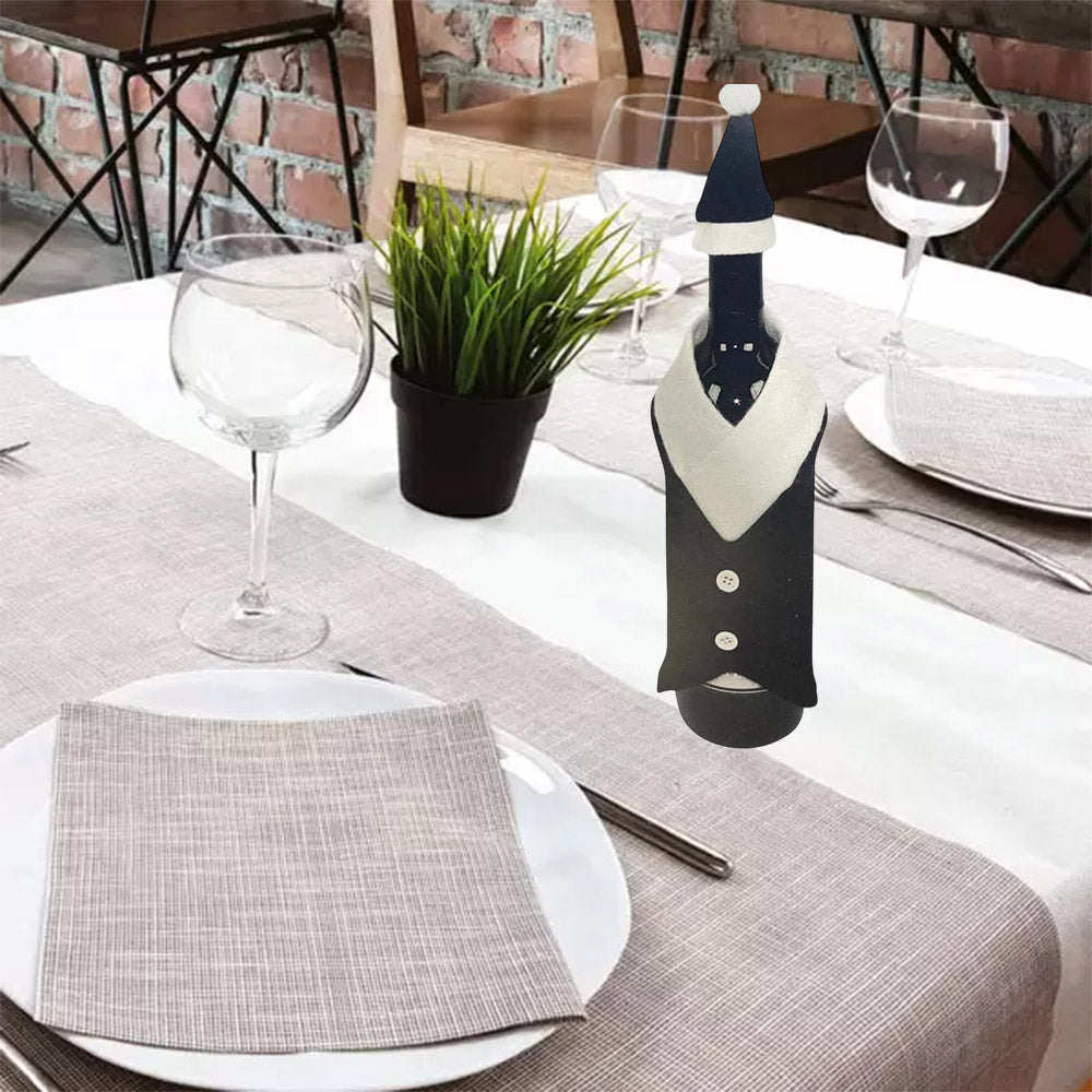 2 copribottiglia per Bottiglie di Vino Spumante Champagne Abito Uomo Classico Matrimonio