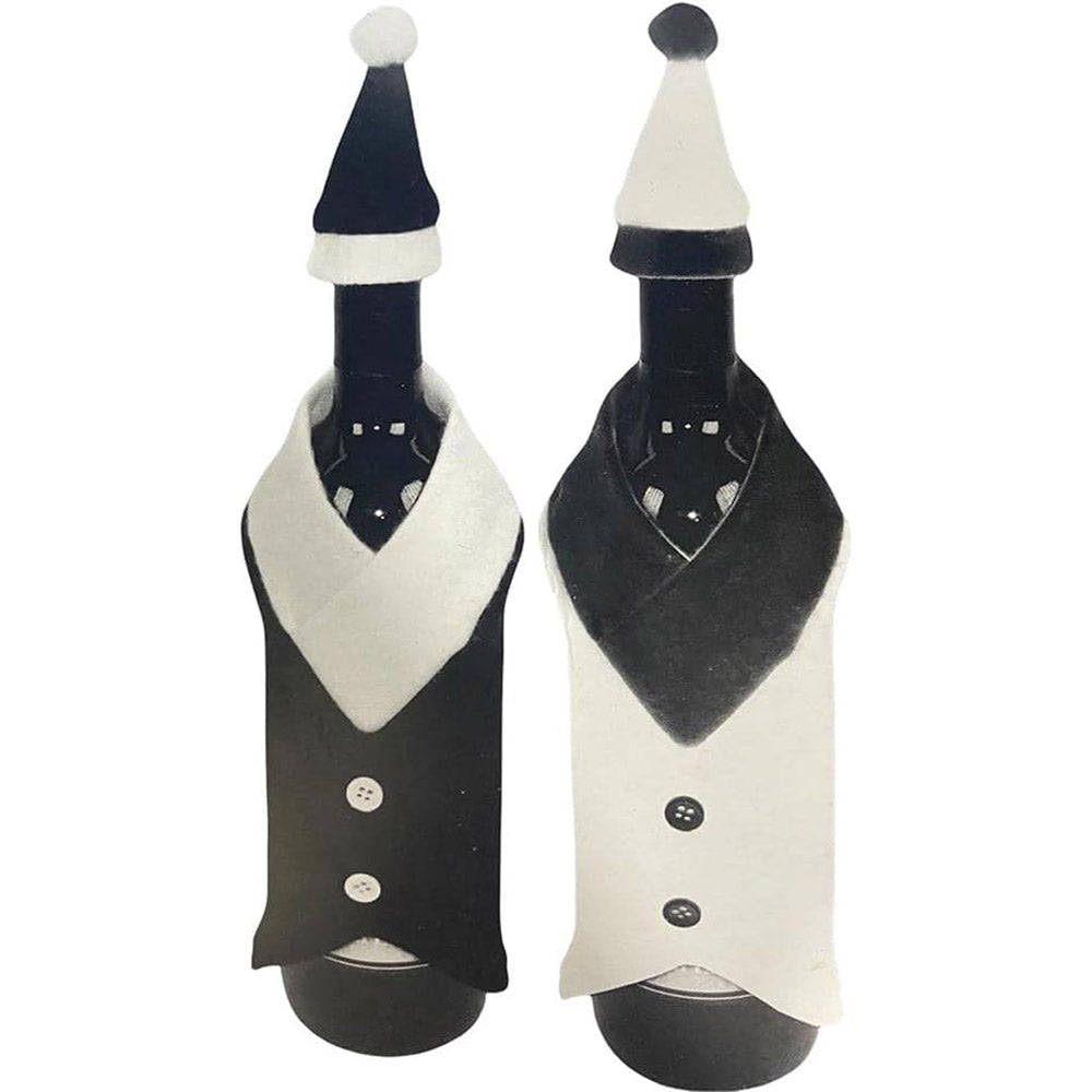 2 copribottiglia per Bottiglie di Vino Spumante Champagne Abito Uomo Classico Matrimonio