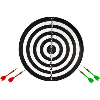 Bersaglio tiro a segno freccette 29 cm gioco doppio lato con gancio
