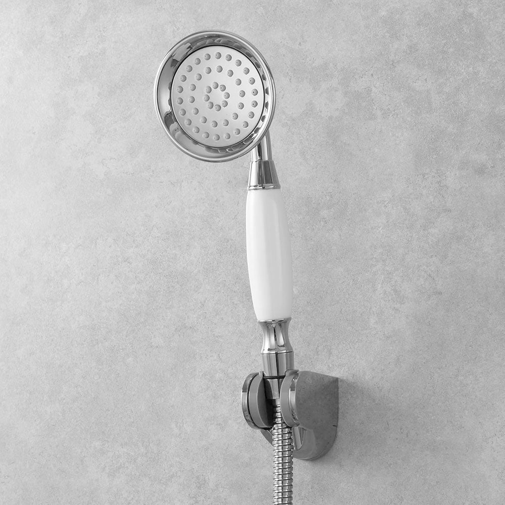 Soffione stile retrò con tubo flessibile da 1,8 metri doccetta a telefono con filtro doccia per bagno con supporto staffa a muro