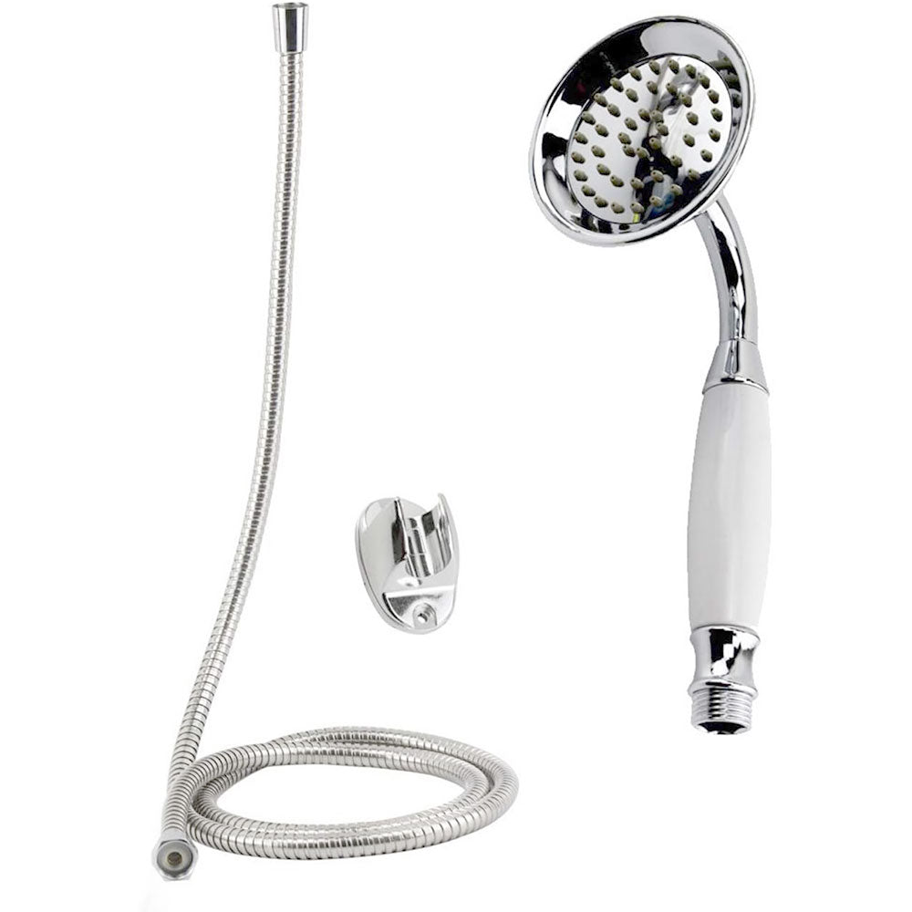 Soffione stile retrò con tubo flessibile da 1,8 metri doccetta a telefono con filtro doccia per bagno con supporto staffa a muro