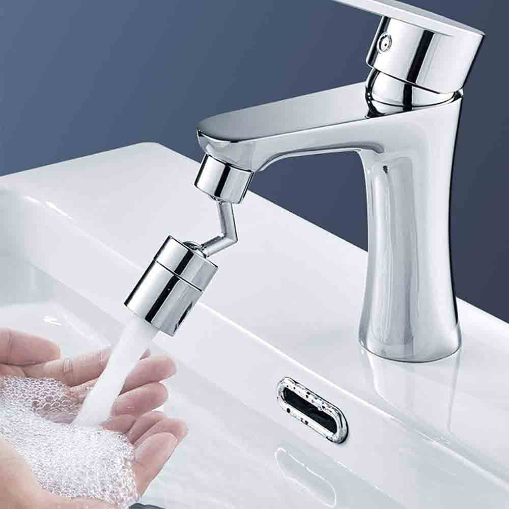Filtro Universale Anti Schizzo per Rubinetto Bagno in Ottone Cromato Lucido orientabile maschio femmina