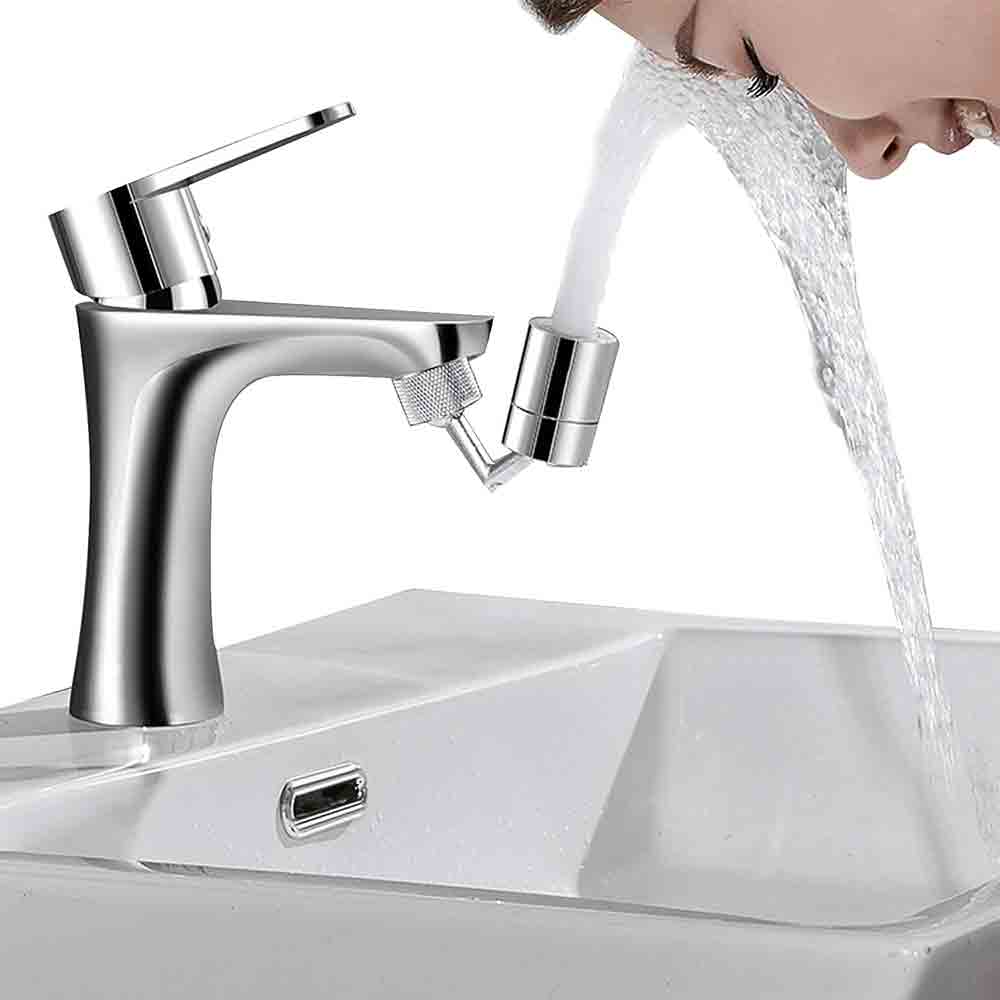 Filtro Universale Anti Schizzo per Rubinetto Bagno in Ottone Cromato Lucido orientabile maschio femmina