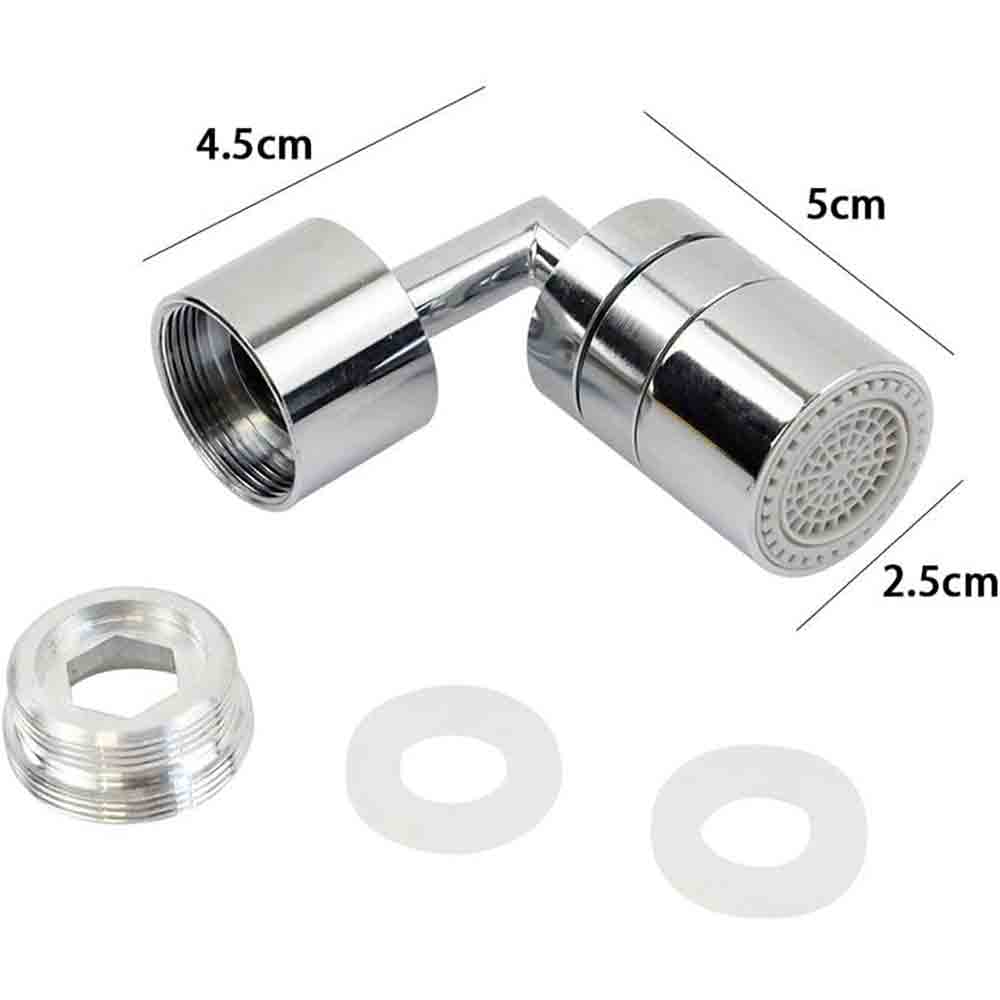 Filtro Universale Anti Schizzo per Rubinetto Bagno in Ottone Cromato Lucido orientabile maschio femmina