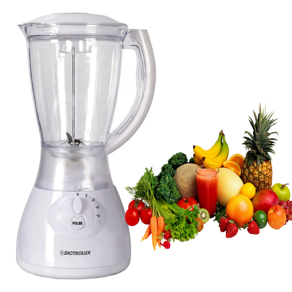 Frullatore elettrico 300 watt 4 velocità con bicchiere da 1500 ml mixer per frutta frappè