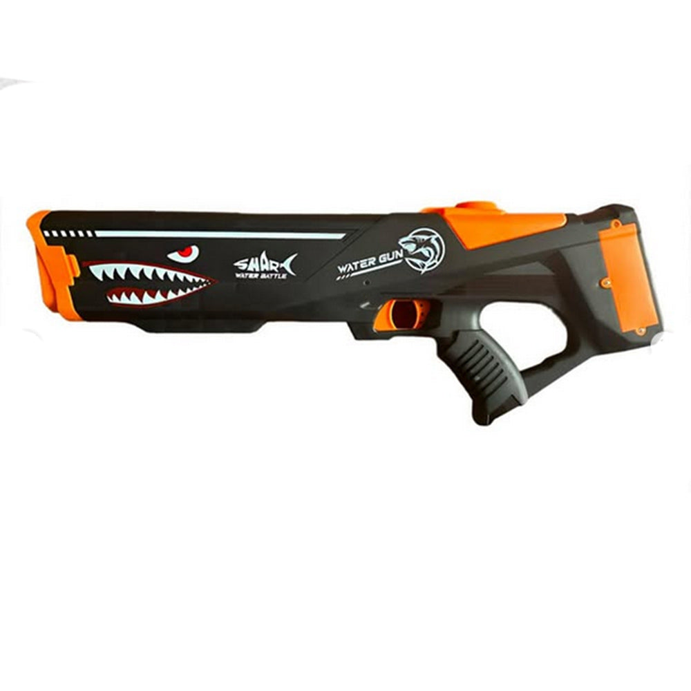 Fucile ad acqua ricaricabile a batteria squalo da 600 ml pistola gioco per bimbo bimba getto 8 10 metri