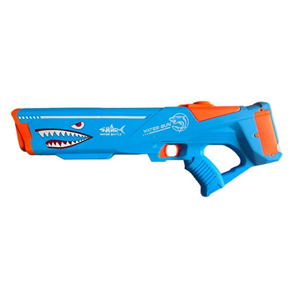 Fucile ad acqua ricaricabile a batteria squalo da 600 ml pistola gioco per bimbo bimba getto 8 10 metri