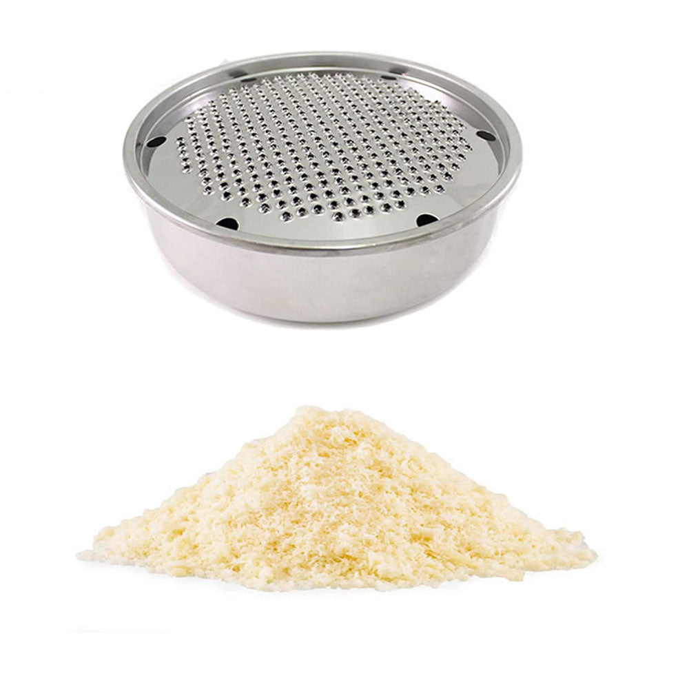 Grattugia per Formaggio Acciaio Inox grattaformaggio con vano Contenitore vaschetta raccogli Formaggio formaggiera