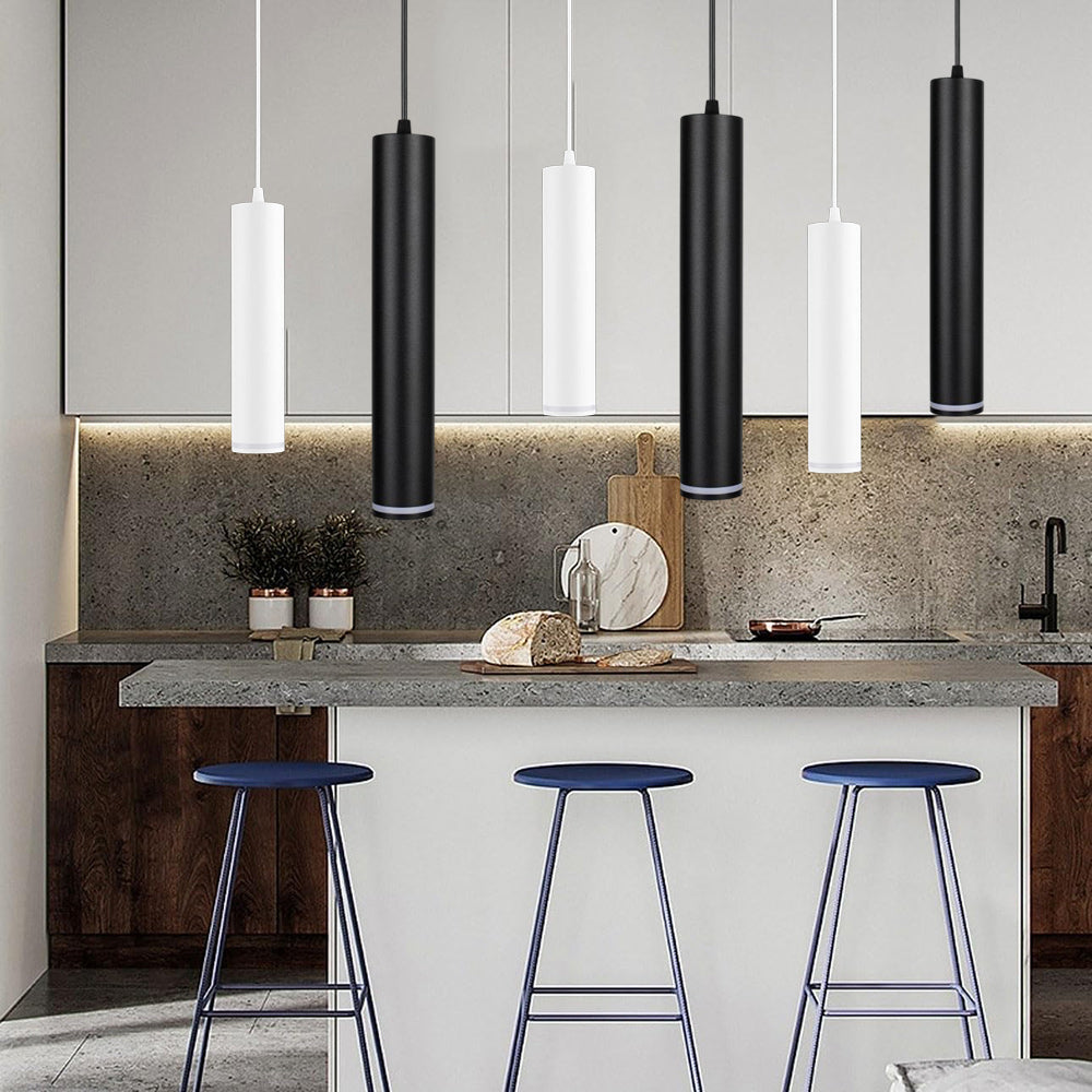 Lampadario a sospensione di forma cilindrica lampada pendente con attacco GU10 punto luce