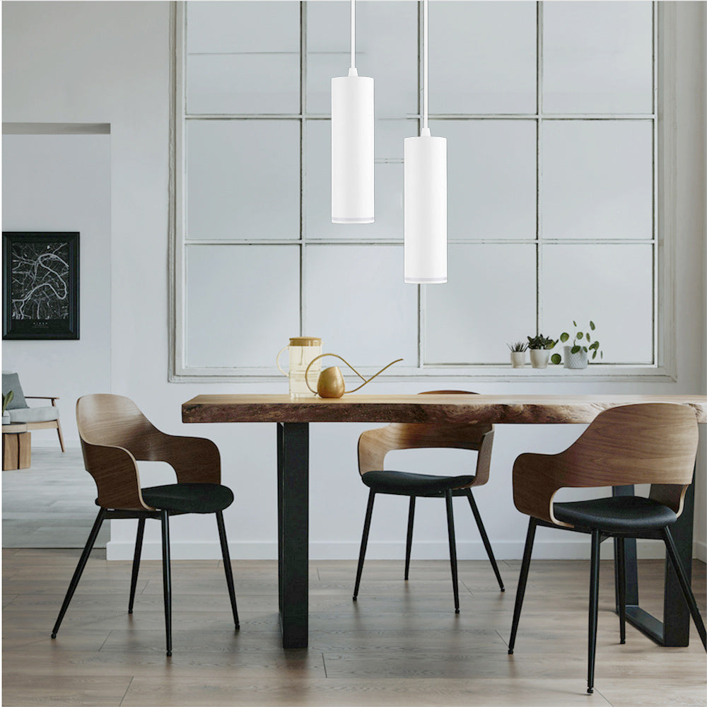 Lampadario a sospensione di forma cilindrica lampada pendente con attacco GU10 punto luce