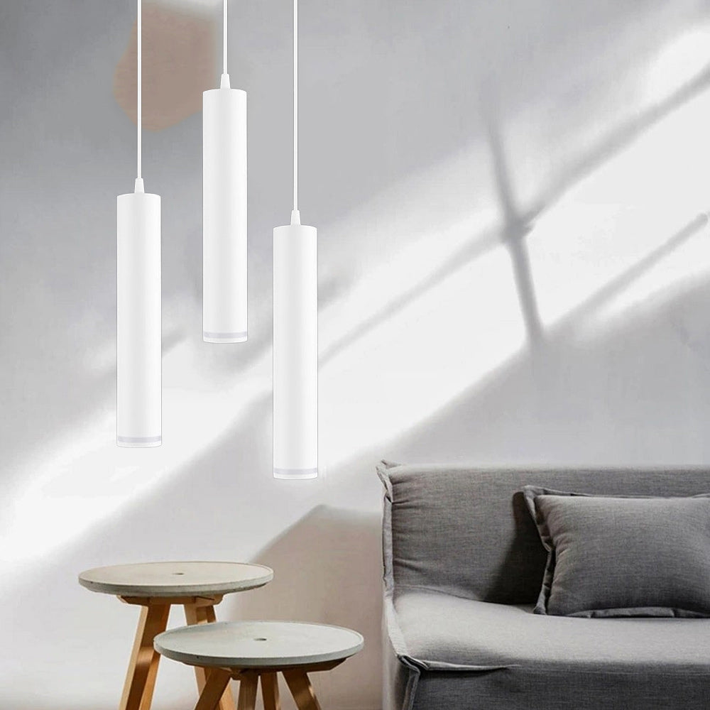 Lampadario a sospensione di forma cilindrica lampada pendente con attacco GU10 punto luce