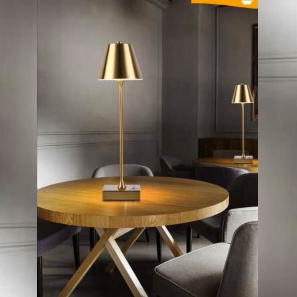 Lampada bistrot touch da tavolo a led ricaricabile usb lume decorativo tripla colorazione di luce vari colori