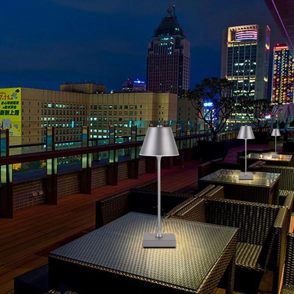 Lampada bistrot touch da tavolo a led ricaricabile usb lume decorativo tripla colorazione di luce vari colori