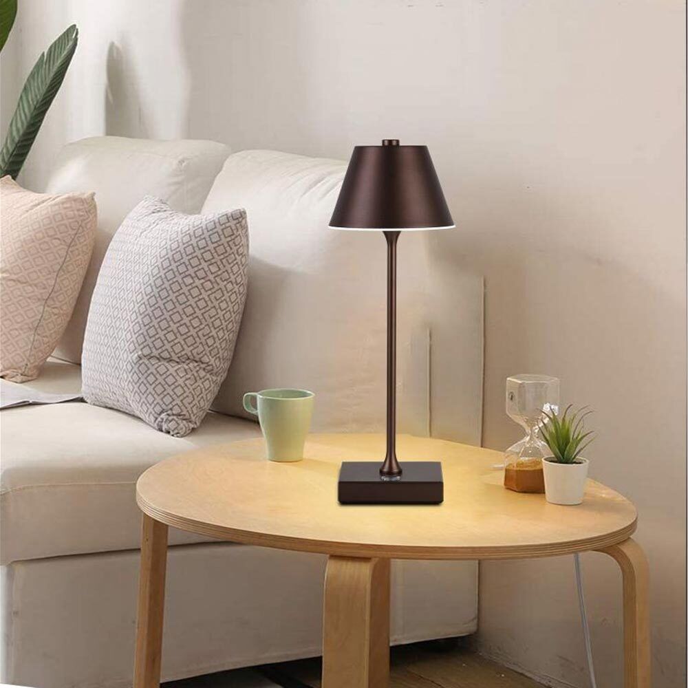 Lampada bistrot touch da tavolo a led ricaricabile usb lume decorativo tripla colorazione di luce vari colori